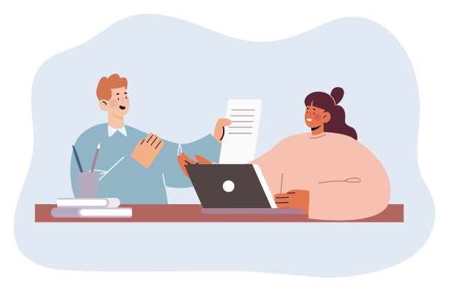 Teamwork Illustration mit Menschen